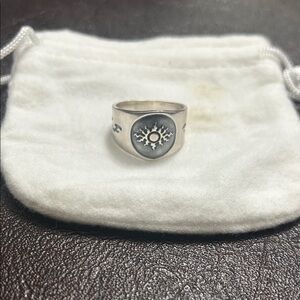 Silver Sunburst Men's Ring